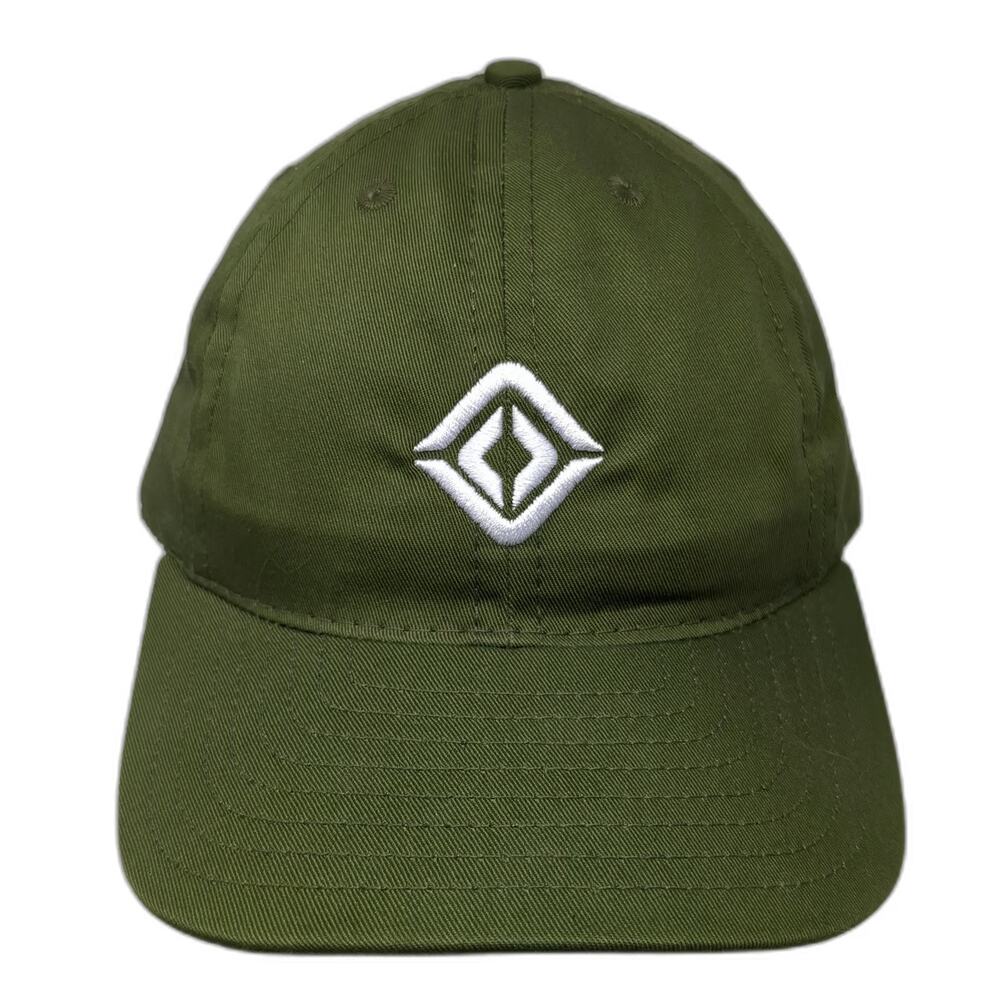 Rivian Baseball Cap Green White One Size Cotton Made in USA Adjustable Strap Hat